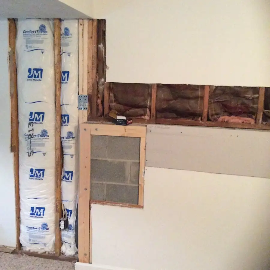 Wall insulation replacement during Contents Cleaning & Restoration in Grosse Pointe